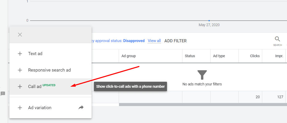 How To Create Call Ads in Google Ads - Govind Singh Create Google's Call Ads Step 2